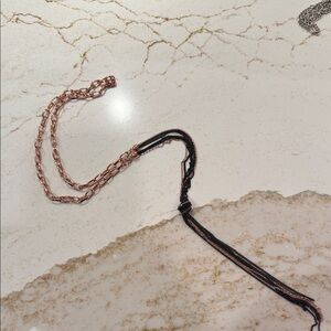 Park Lane Pink and Black Chain Necklace
